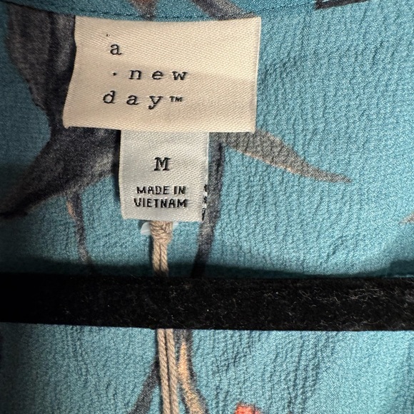 a new day Teal Floral Midi Dress with Pink Accents - Picture 4 of 5